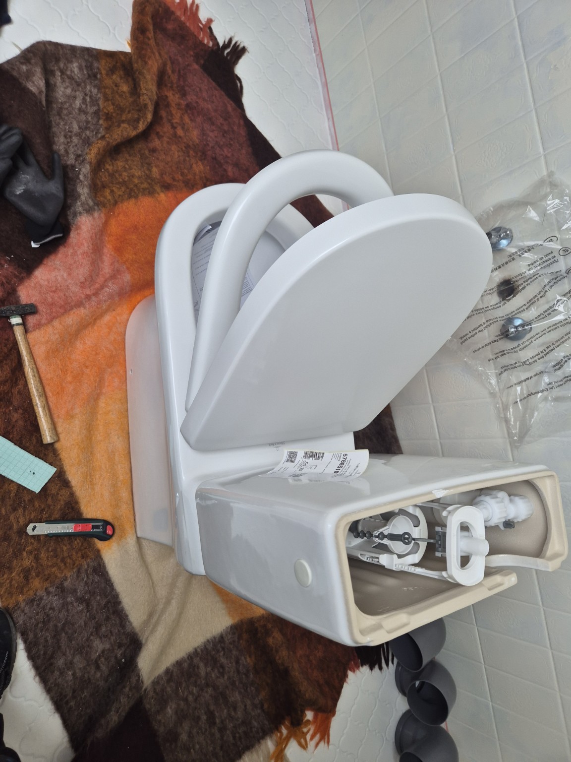 Austausch einer alten Toilette – Montage